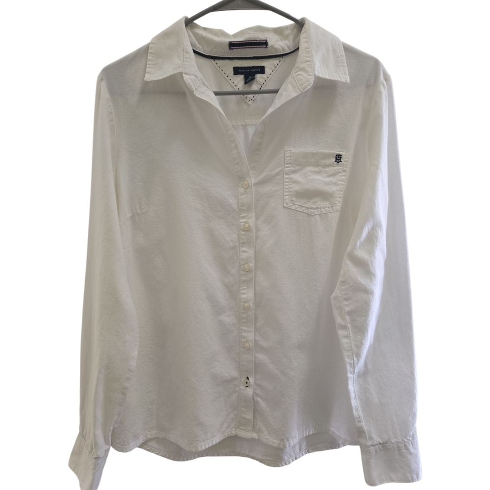 Tommy Hilfiger White Casual Button Down Shirt